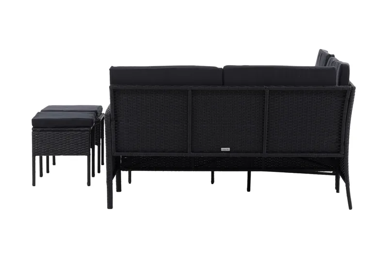 Knock Hörnsoffa Utomhus - Svart - Products - Utemöbler & utemiljö - Loungemöbler - Loungeset & loungegrupp