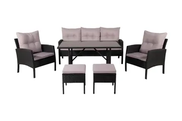 Knock Loungegrupp Utomhus - Svart - Products - Utemöbler & utemiljö - Loungemöbler - Loungeset & loungegrupp