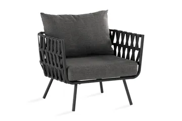 Sandina Utefåtölj – Loungefåtölj för Utemöbler - Svart / Grå - Products - Utemöbler & utemiljö - Loungemöbler - Loungestol utomhus
