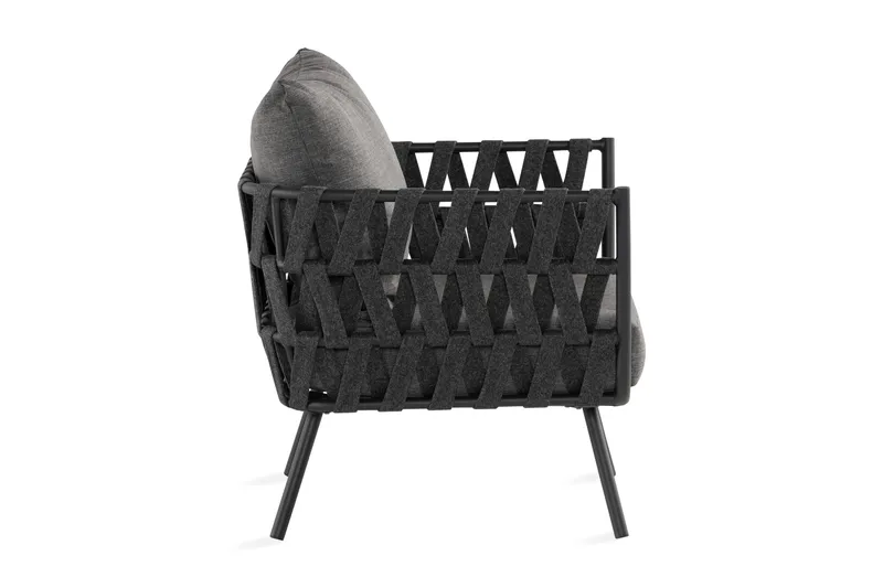 Sandina Utefåtölj – Loungefåtölj för Utemöbler - Svart / Grå - Products - Utemöbler & utemiljö - Loungemöbler - Loungestol utomhus