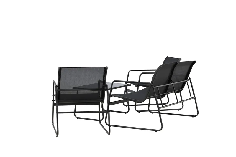Scopello Soffgrupp Utomhus 4-sits - Svart - Products - Utemöbler & utemiljö - Loungemöbler - Loungeset & loungegrupp