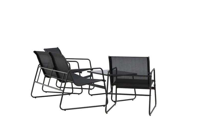 Scopello Soffgrupp Utomhus 4-sits - Svart - Products - Utemöbler & utemiljö - Loungemöbler - Loungeset & loungegrupp