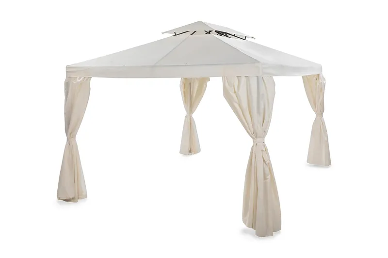 Bermuda komplett paviljong inkl tak och väggar 3x3m - Offwhite