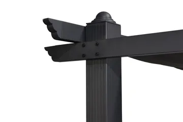 Porto Pergola 3x3 m i aluminium med tak för solskydd - Mörkgrå - Products - Utemöbler & utemiljö - Solskydd - Pergola