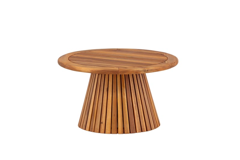 Lumpur Runt Soffbord och Sidobord Ribbor Utomhus 70 cm - Brun - Products - Utemöbler & utemiljö - Utebord & trädgårdsbord - Loungebord & soffbord utomhus