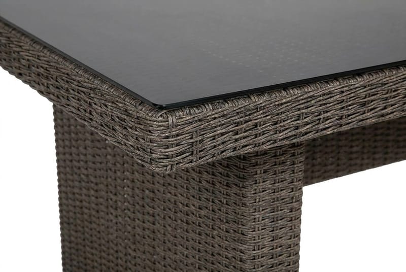 Marcus Rektangulärt Matbord utomhus 160x90 cm i konstrotting med glasskiva - Grå - Products - Utemöbler & utemiljö - Utebord & trädgårdsbord - Matbord utomhus