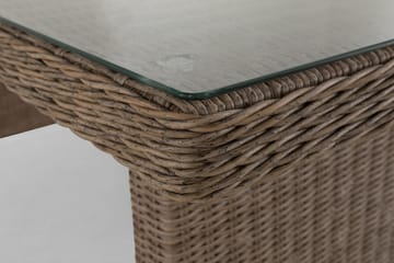Marcus Stort Matbord Utomhus 200x100 cm – Utebord i konstrotting med glasskiva för Uteplats och Trädgård - Natur Trä - Products - Utemöbler & utemiljö - Utebord & trädgårdsbord - Matbord utomhus