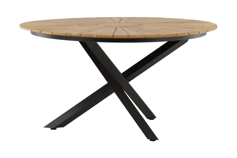 Mexico Matbord Utomhus Rund 140 cm Brun/Svart - Venture Home - Products - Utemöbler & utemiljö - Utebord & trädgårdsbord - Matbord utomhus