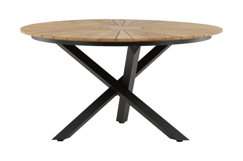 Mexico Matbord Utomhus Rund 140 cm Brun/Svart - Venture Home - Products - Utemöbler & utemiljö - Utebord & trädgårdsbord - Matbord utomhus