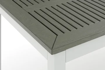 Monaco Stort rektangulärt förlängningsbart bord utomhus med iläggsskiva 210-310x90 cm i aluminium/plast - Vit/Grå - Products - Utemöbler & utemiljö - Utebord & trädgårdsbord - Matbord utomhus