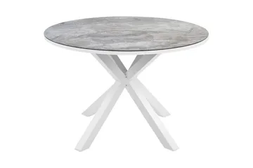 Runt bord Maletto Vit/Grå - Vit/Grå - Products - Utemöbler & utemiljö - Utebord & trädgårdsbord - Matbord utomhus