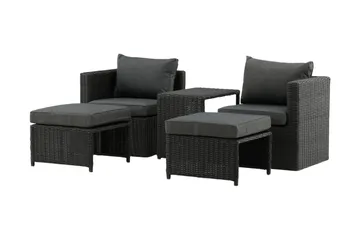 Quad Balkonggrupp 2-sits - Svart - Products - Utemöbler & utemiljö - Utegrupp - Cafegrupp & cafeset