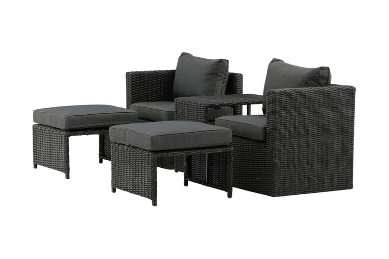 Quad Balkonggrupp 2-sits - Svart - Products - Utemöbler & utemiljö - Utegrupp - Cafegrupp & cafeset