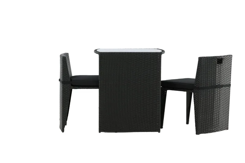 Savanna Caféset 50 cm + 2 Matstolar Utomhus - Svart - Products - Utemöbler & utemiljö - Utegrupp - Cafegrupp & cafeset