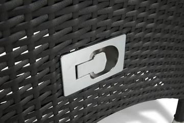 Thor Matgrupp Ø140 + 6 Jenny Ställbar Fåtölj - Grå/Svart - Products - Utemöbler & utemiljö - Utegrupp - Matgrupp utomhus