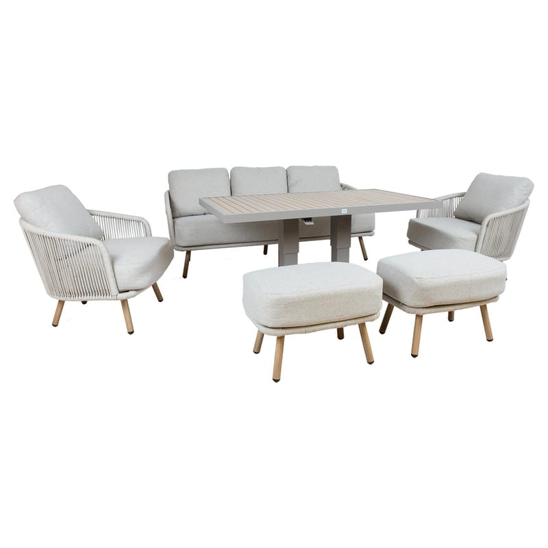 Trädgårdsmöbelset Bränor 6 delar - beige - Products - Utemöbler & utemiljö - Utegrupp - Cafegrupp & cafeset