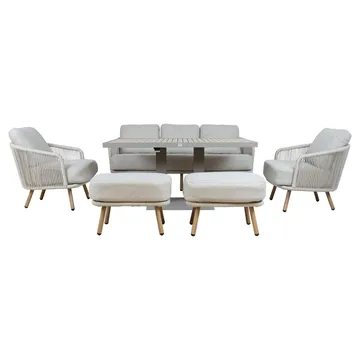 Trädgårdsmöbelset Bränor 6 delar - beige - Products - Utemöbler & utemiljö - Utegrupp - Cafegrupp & cafeset