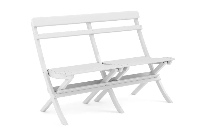 Landet liten soffa utomhus 110x60x89 cm - Träsoffa akacia - Vit - Products - Utemöbler & utemiljö - Utesoffa - Trädgårdssoffa