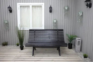 Norvald Bänk Utomhus - Kaffesvart - Products - Utemöbler & utemiljö - Utesoffa - Trädgårdssoffa