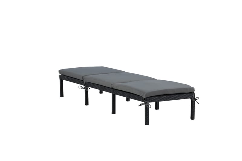 Bilbao Solsäng med Dyna - Svart/Grå - Products - Utemöbler & utemiljö - Utestol & trädgårdsstol - Solsäng & solvagn
