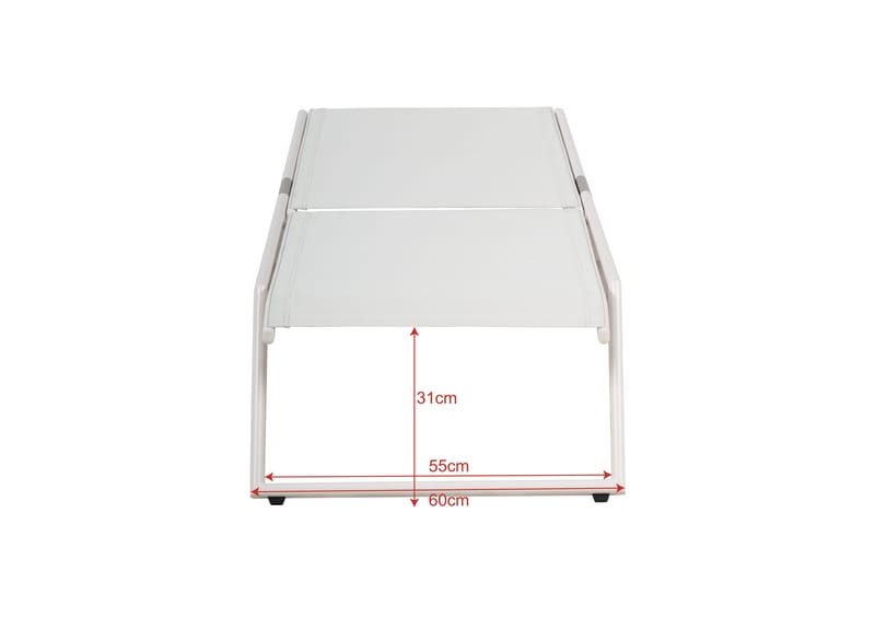 Monaco Solsäng med justerbar rygg i aluminium vit textil - Vit - Products - Utemöbler & utemiljö - Utestol & trädgårdsstol - Solsäng & solvagn