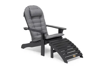 Tennessee Däckstol med Fotstöd Orkangrå - Hillerstorp - Products - Utemöbler & utemiljö - Utestol & trädgårdsstol - Solstol - Däckstol