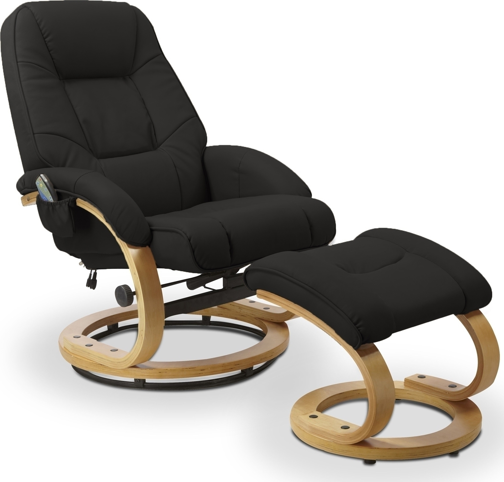 Lanzer hierontatuoli rahilla - Musta (PU) + Huonekalujen puhdistus