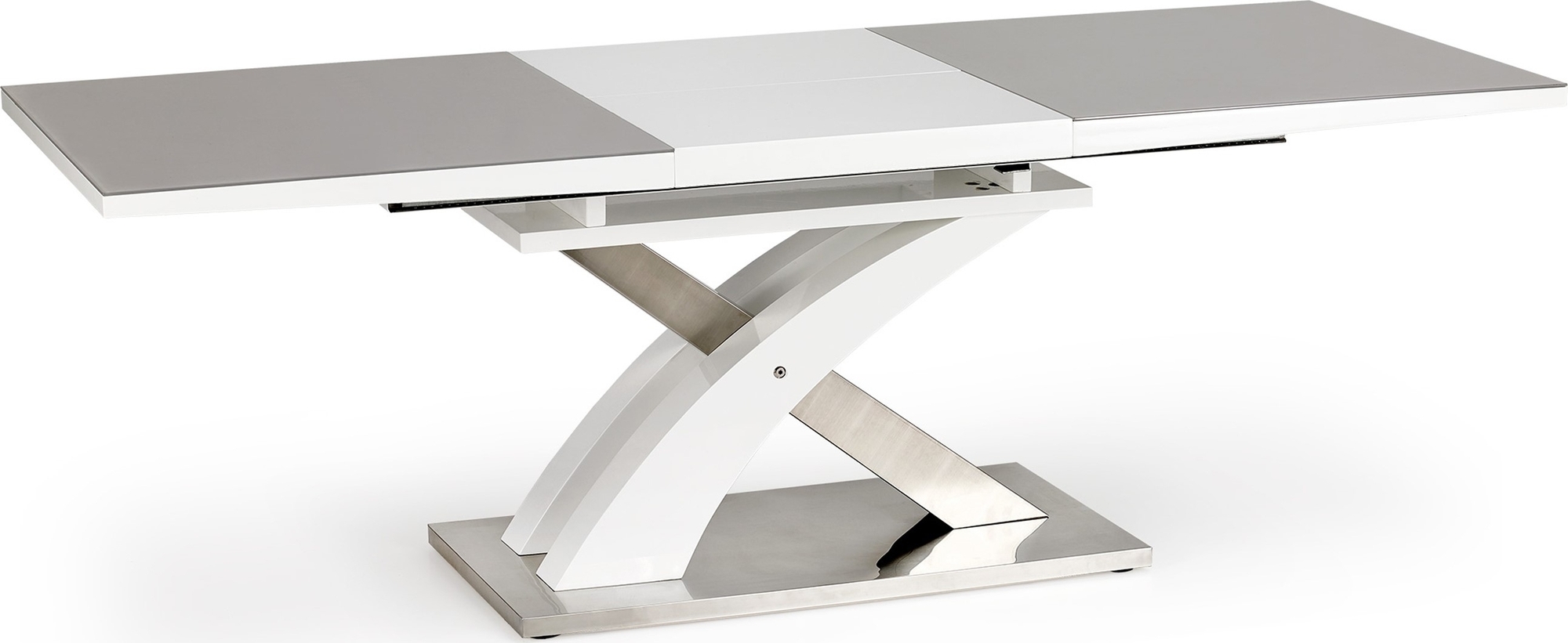 Bonita-ruokapöytä 160-220 cm - Valkoinen/harmaa Bonita-ruokapöytä 160-220 cm - Valkoinen/harmaa