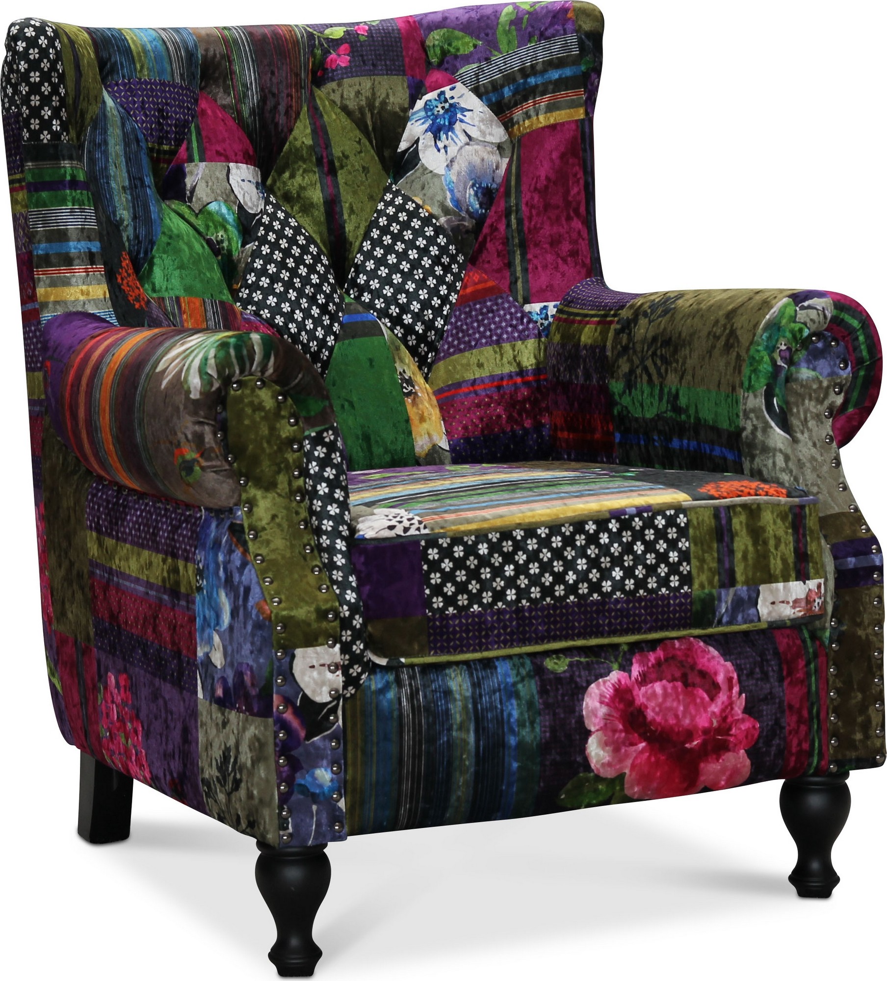 L�ddek�pinge nojatuoli - Moniv�rinen kangas