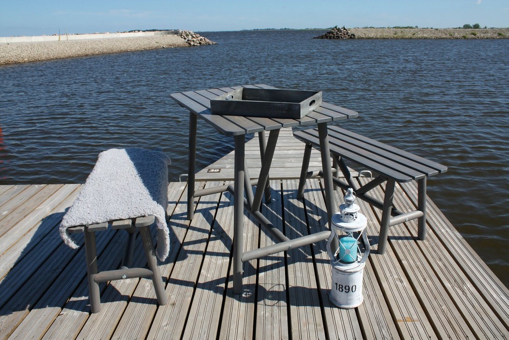 Åland-pöytä kahdella penkillä - Harmaa Åland-pöytä kahdella penkillä - Harmaa