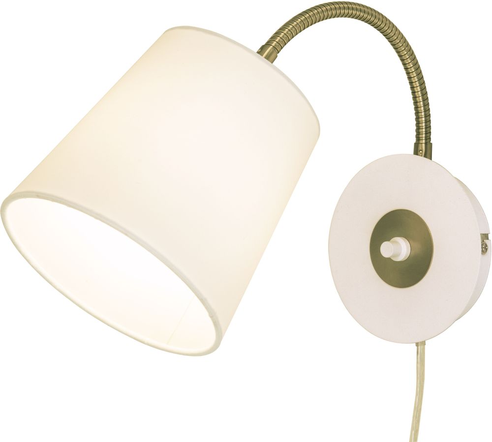 Ljusdal seinävalaisin - Valkoinen/matta messinki Ljusdal seinävalaisin - Valkoinen/matta messinki