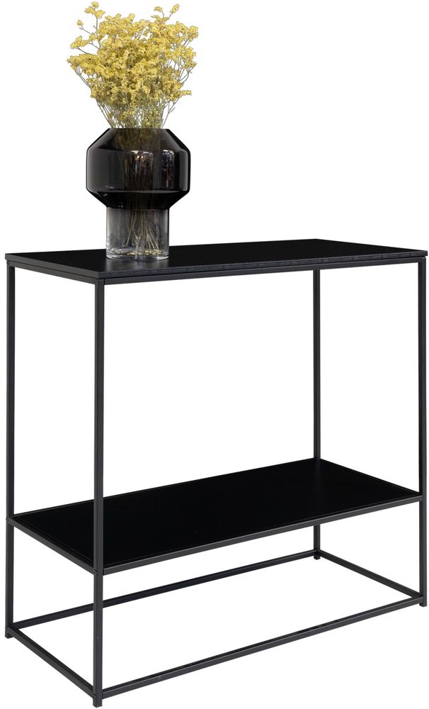 Valkoinen konsolip�yt� 36 x 80 cm - Musta