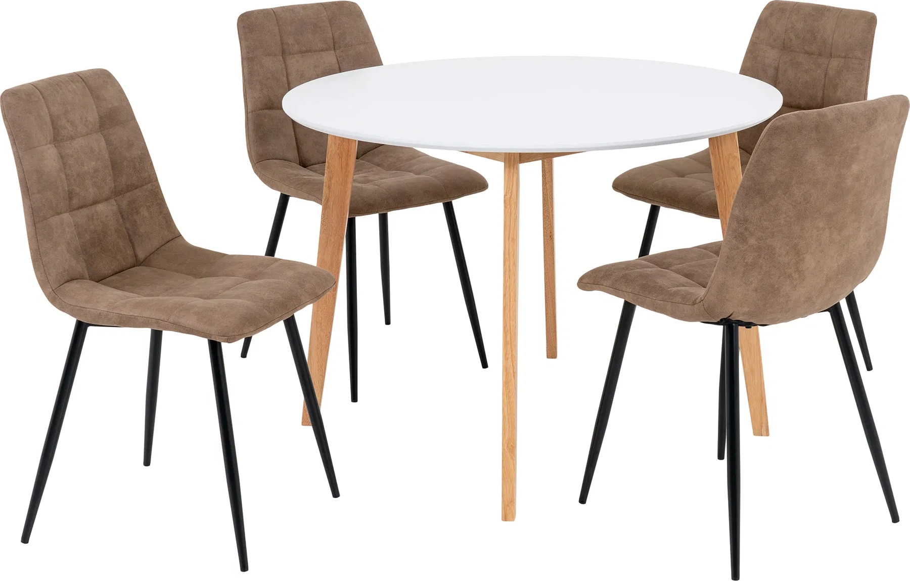 Vojenin ruokaryhm� - Ruskea/valkoinen + 3.00 x Huonekalujen jalat