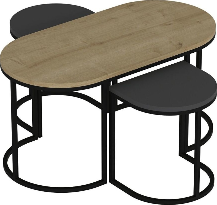 Dena-p�yt� 35/90 x 30/45 cm - Tammi/antrasiitti