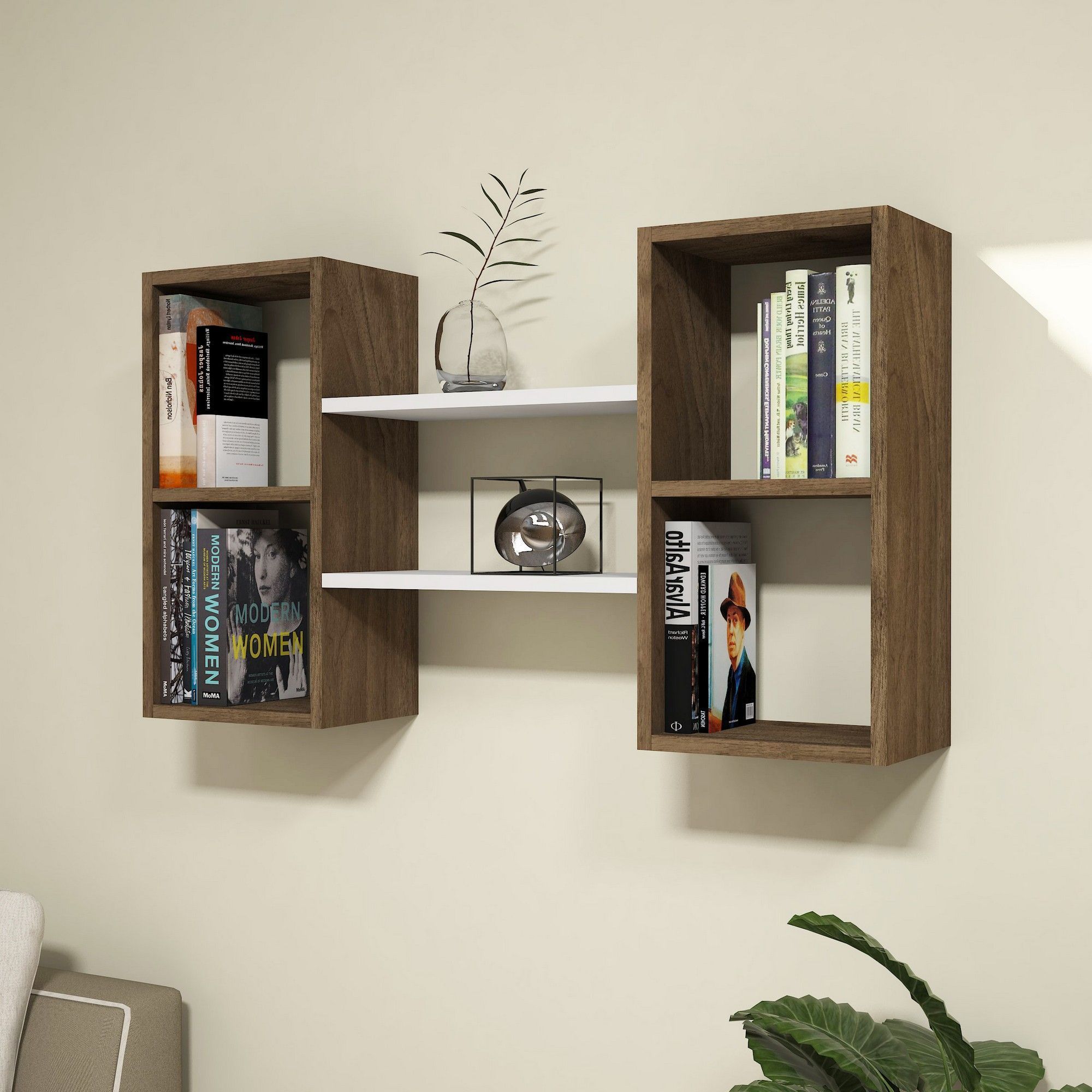 Bambi seinähylly - Valkoinen/pähkinä Bambi seinähylly - Valkoinen/pähkinä