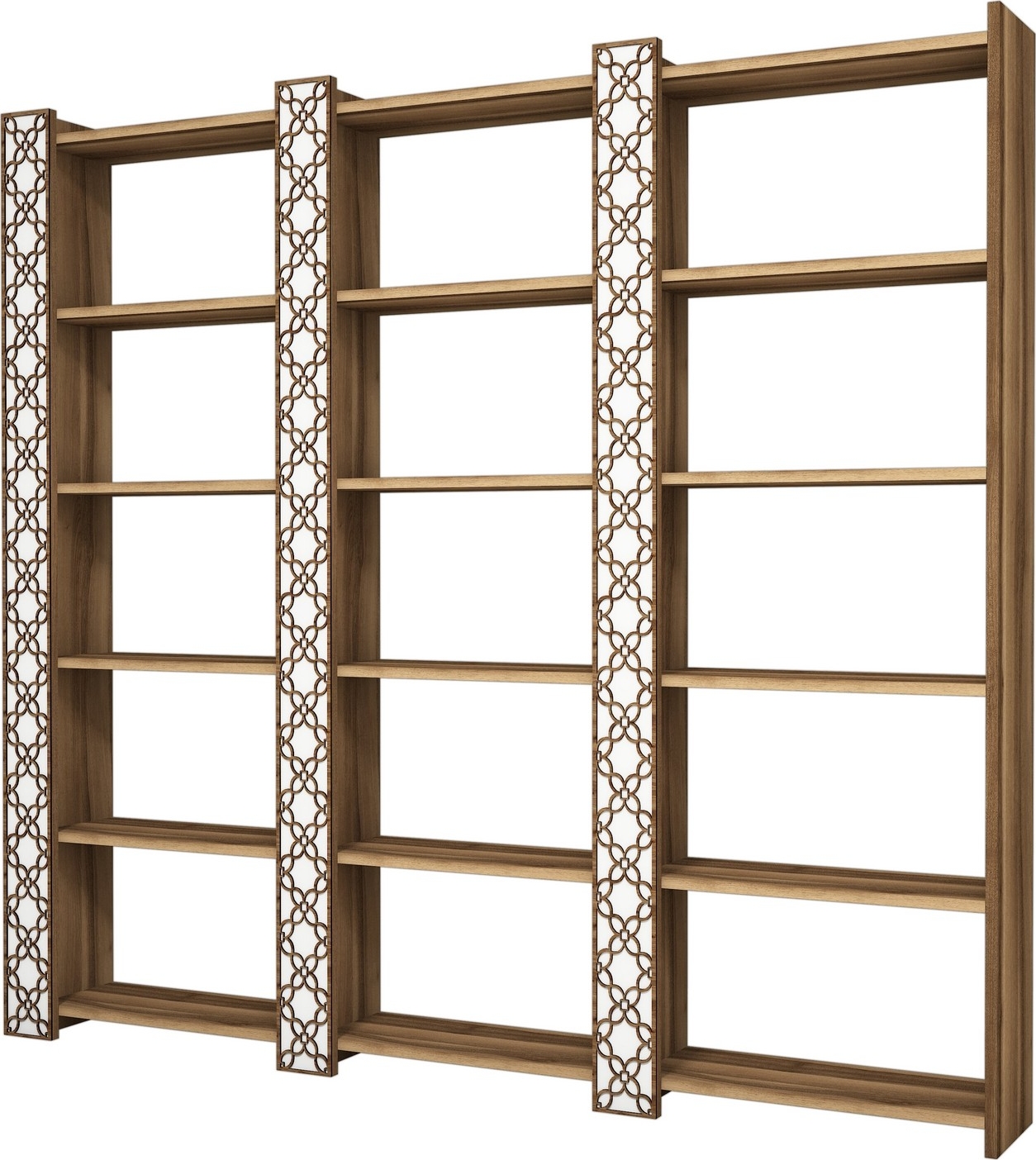 Miesta kirjahylly - p�hkin�/valkoinen