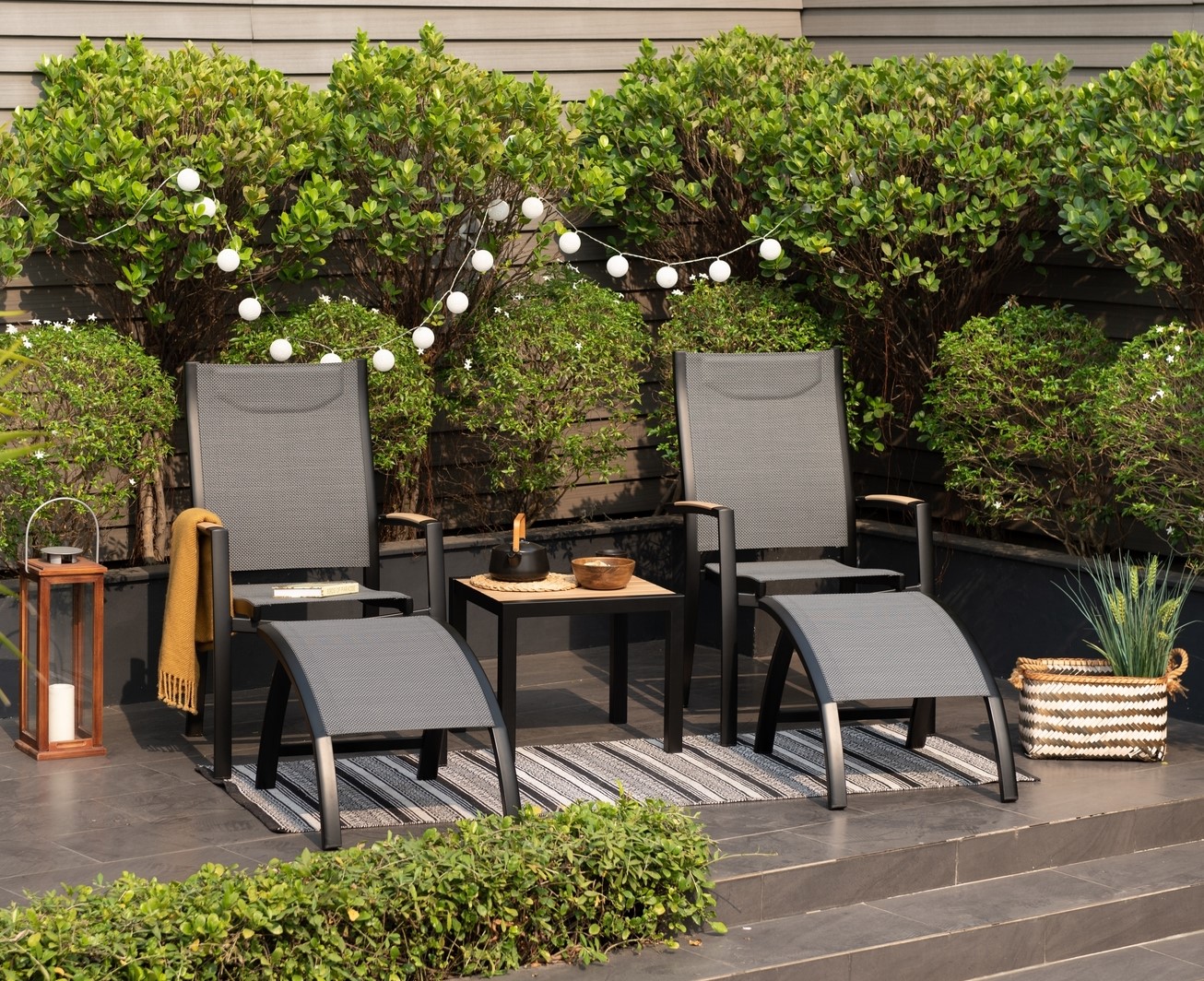 Panama lounge ryhmä 3 - musta/tiikki Panama lounge ryhmä 3 - musta/tiikki