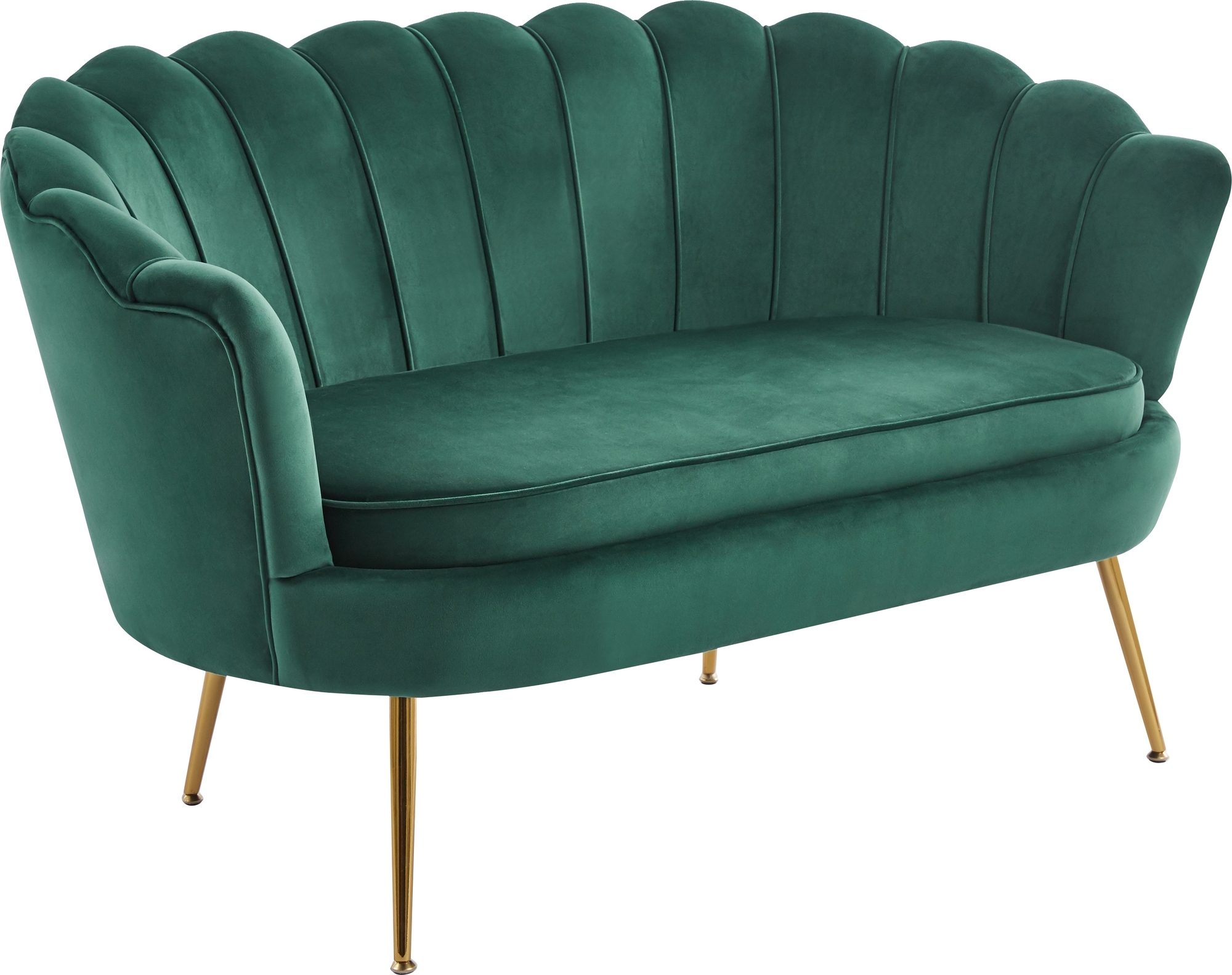 2-istuttava sohva vihre�/messinki - Kingsley + Huonekalujen tekstiilien hoito