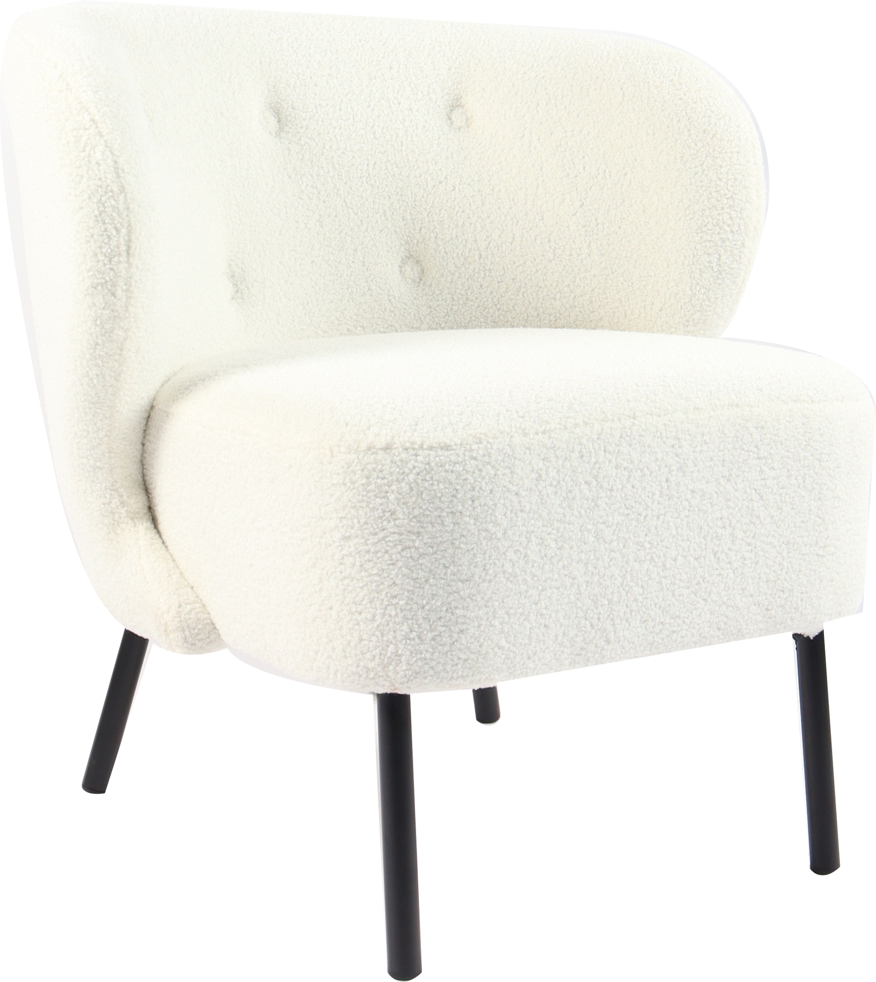 Lullaby nojatuoli - luonnonvalkoinen Boucle / Teddy + Huonekalujen tekstiilien hoito