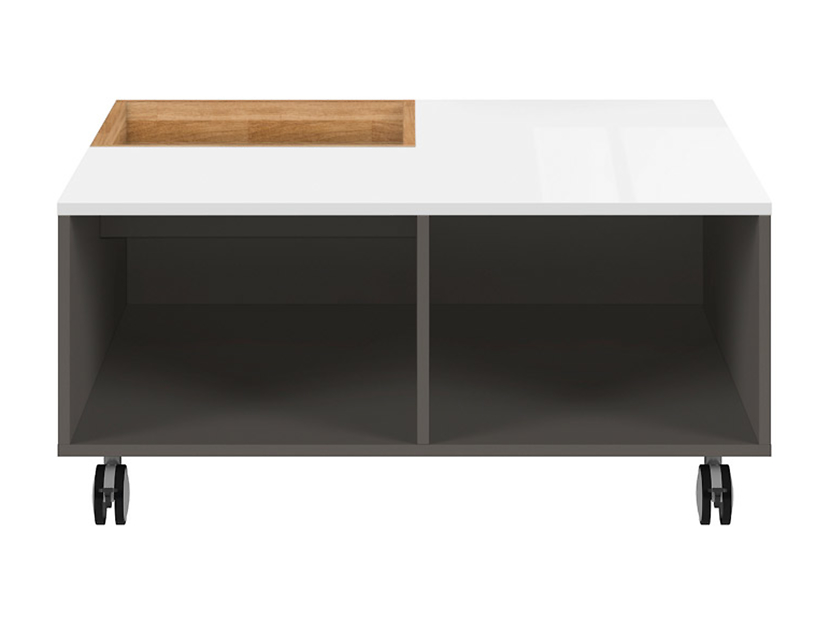 Link-sohvapöytä 90,5 x 90 cm - Grafiitinharmaa/valkoinen Link-sohvapöytä 90,5 x 90 cm - Grafiitinharmaa/valkoinen