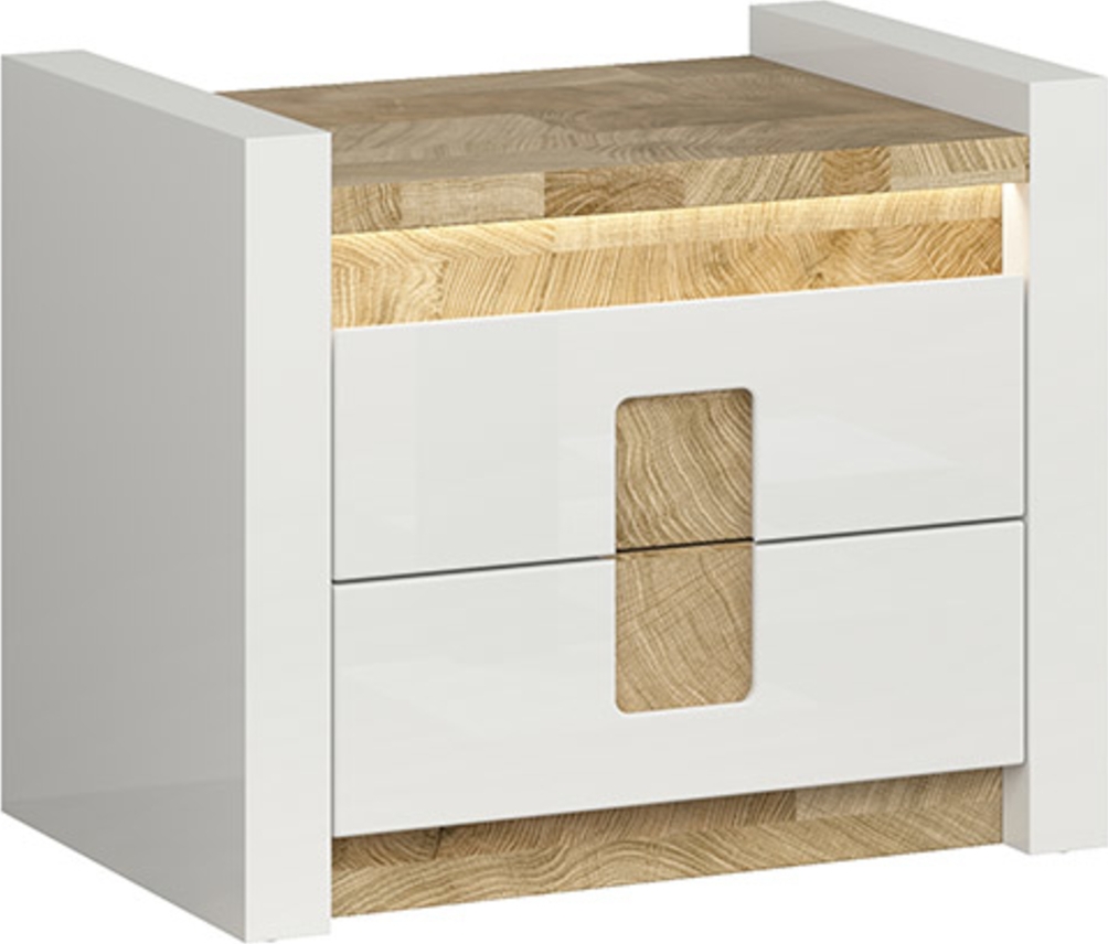 Alameda y�p�yt� - Valkoinen/tammi