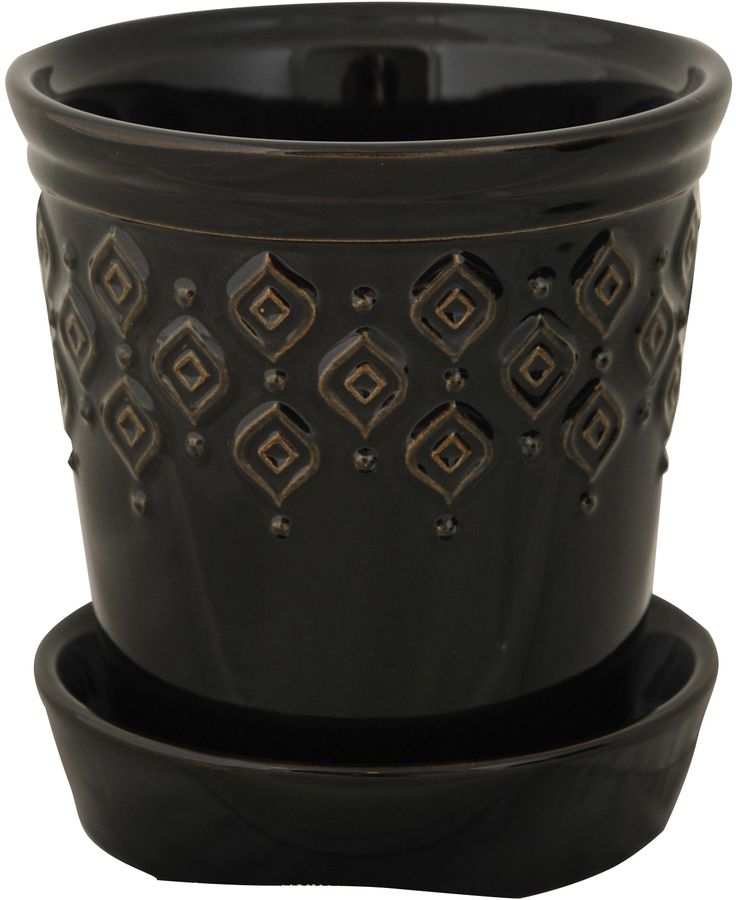 Gabriella kukkaruukku pieni - Musta