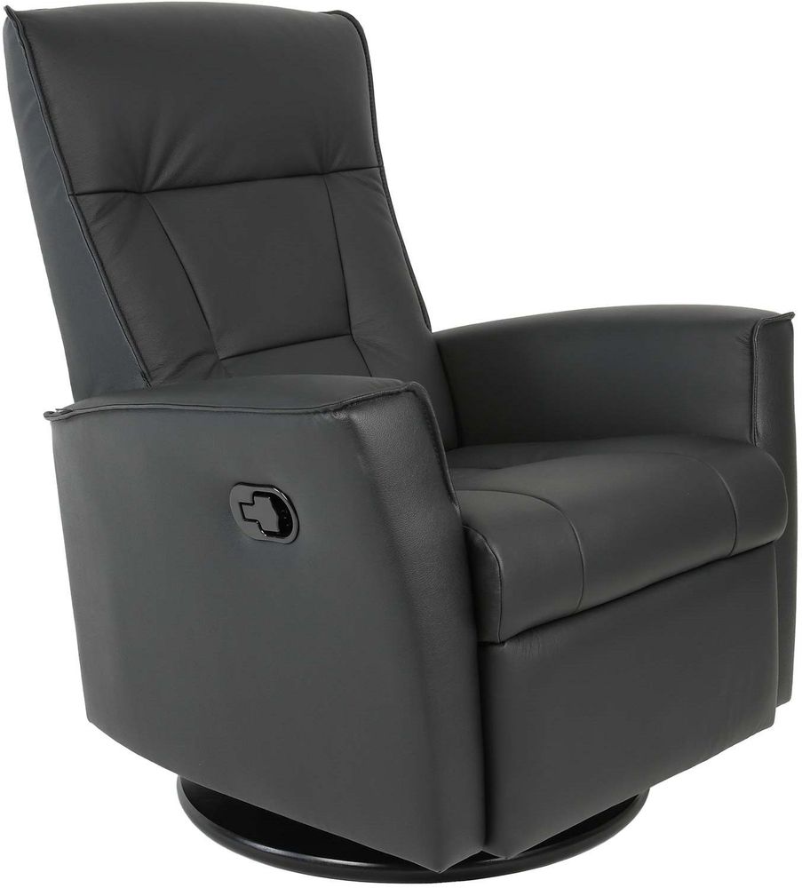 Hjellegjerde Ullstein, manuaalinen recliner-nojatuoli - Musta (Keinonahka)