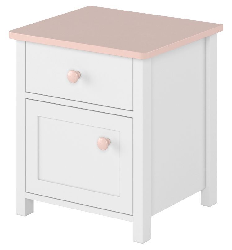 Stephany-y�p�yt� - Valkoinen/vaaleanpunainen