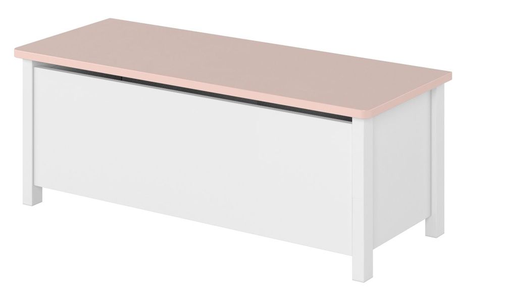 Stephany-s�ilytyslaatikko - Valkoinen/vaaleanpunainen