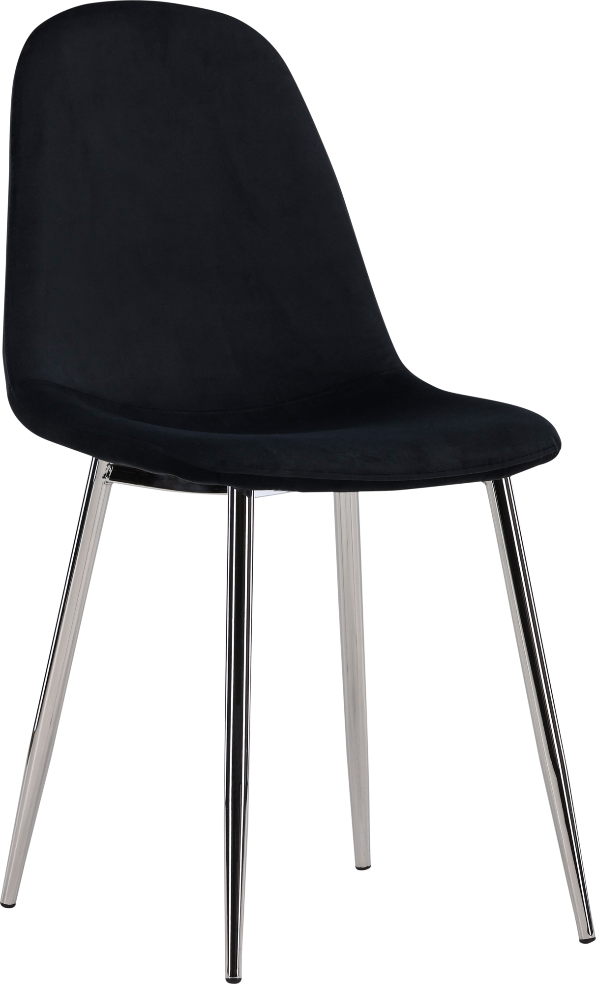 Bridge-ruokailutuoli - Musta sametti/kromi