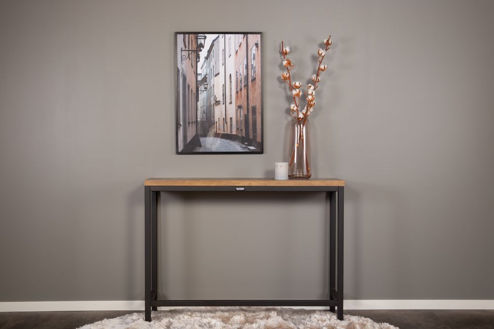 Charlotte-konsolipöytä - Musta/tiikki Charlotte-konsolipöytä - Musta/tiikki