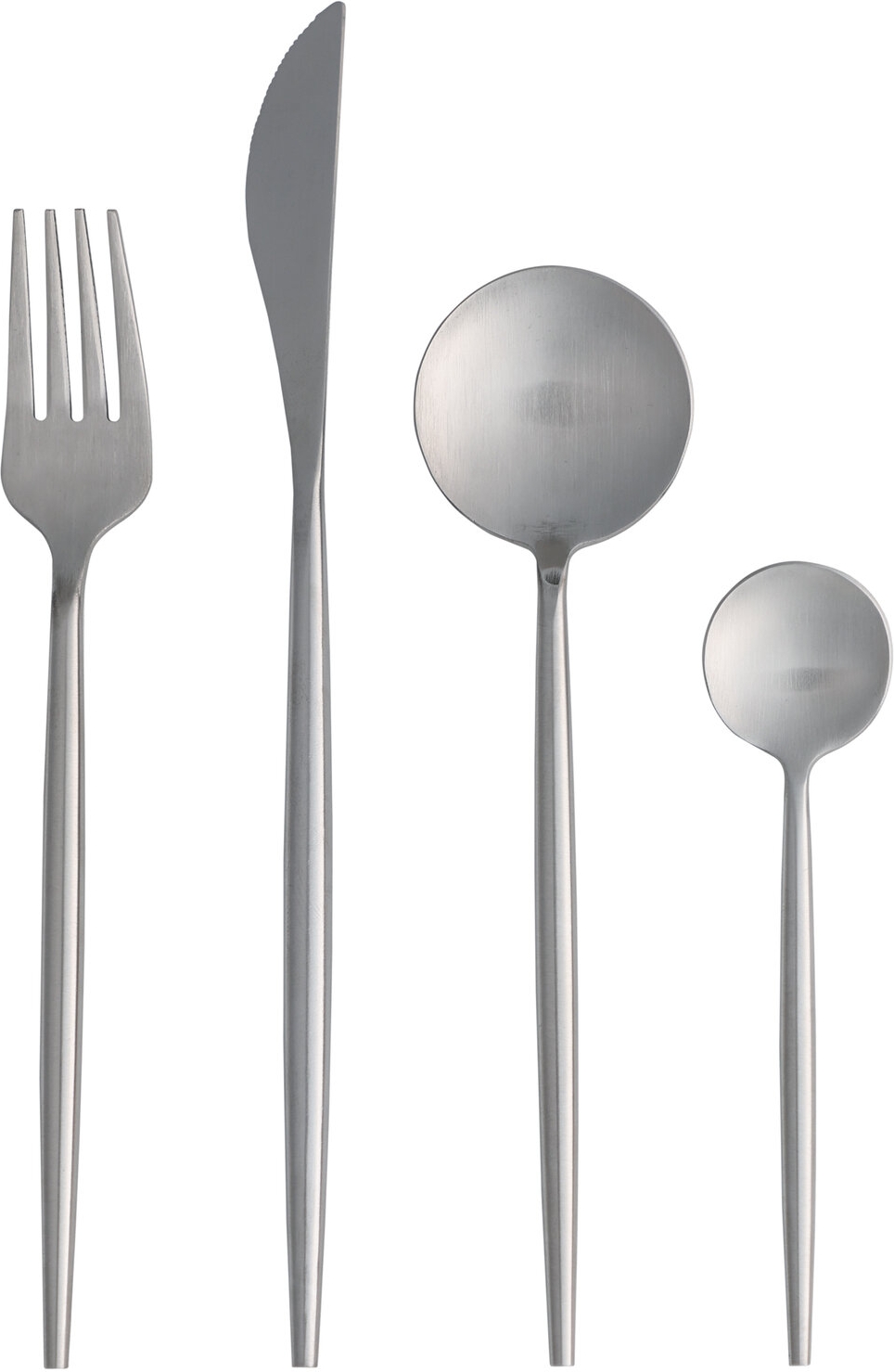 Aktiiviset ruokailuvälineet 24 kpl - hopea Aktiiviset ruokailuvälineet 24 kpl - hopea