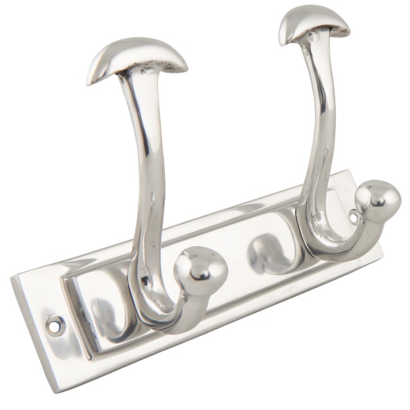 Marine-vaateripustin - 2 vaatekoukkua (kromi)