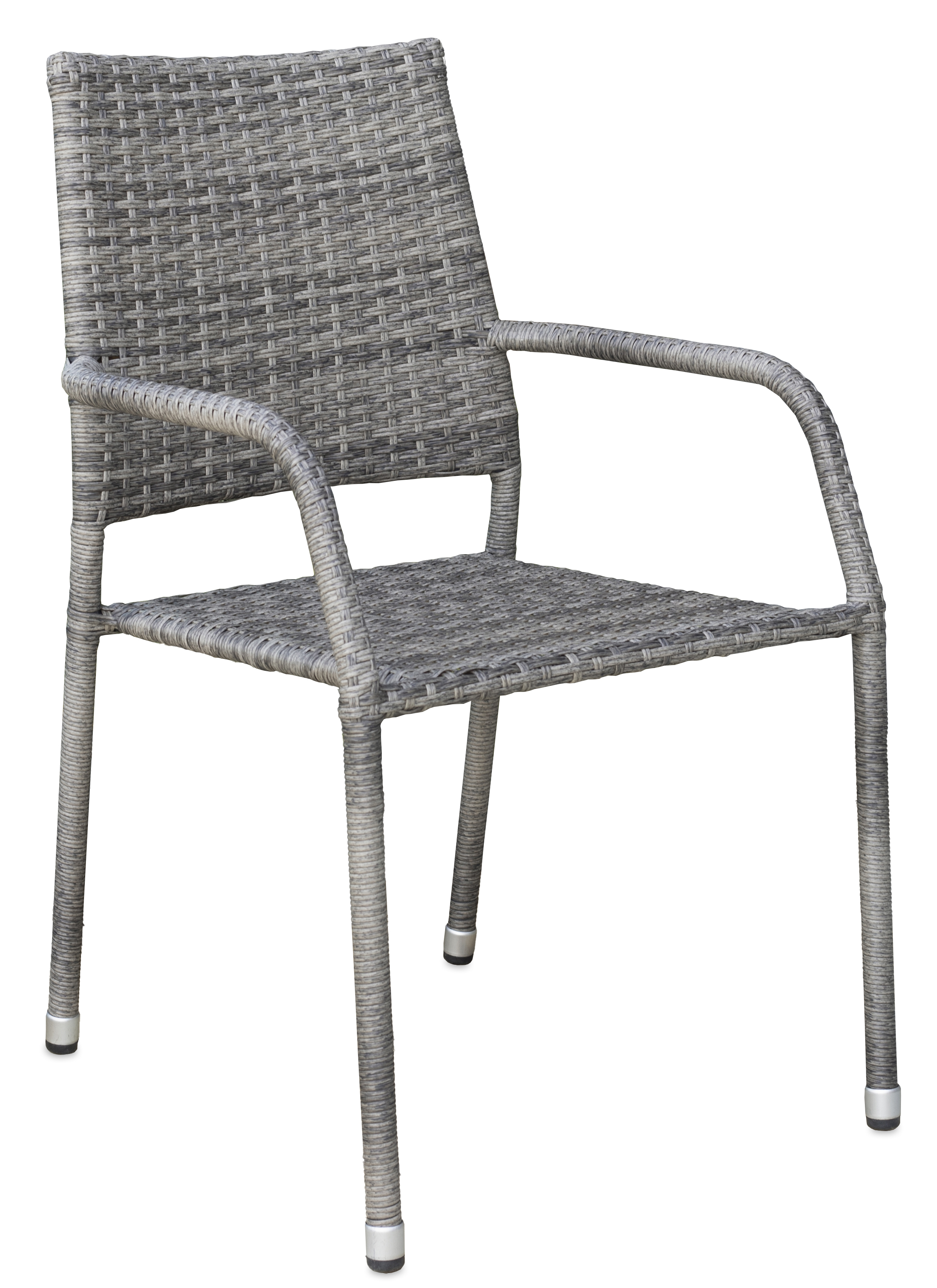 Ulkotuoli harmaasta synteettisest� rottingista - Pinottava tuoli